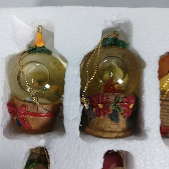 International Bazaar 12 Days of Christmas Waterglobe Ornaments Complete Set - Picture 5 of 6